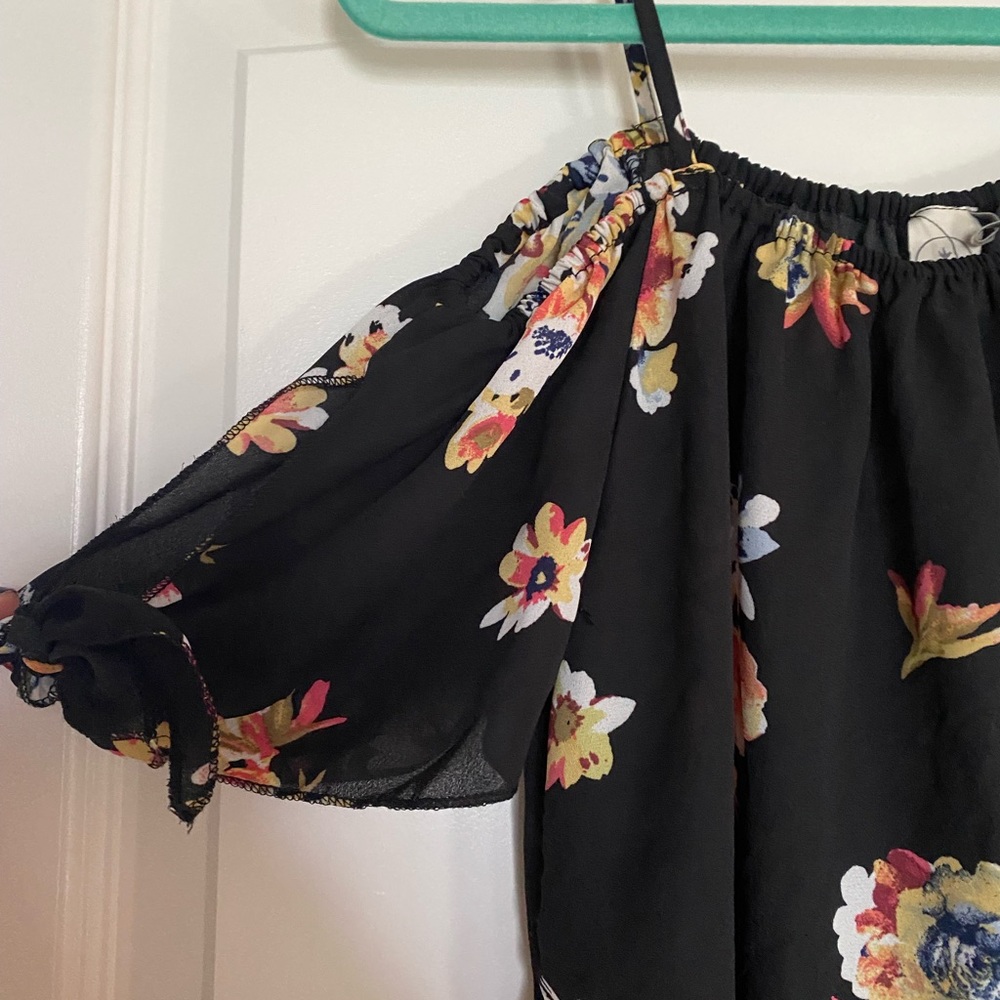 Off the shoulder floral blouse